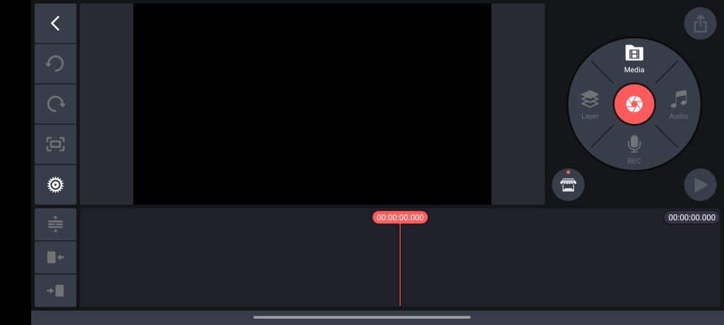 Interface of KineMaster